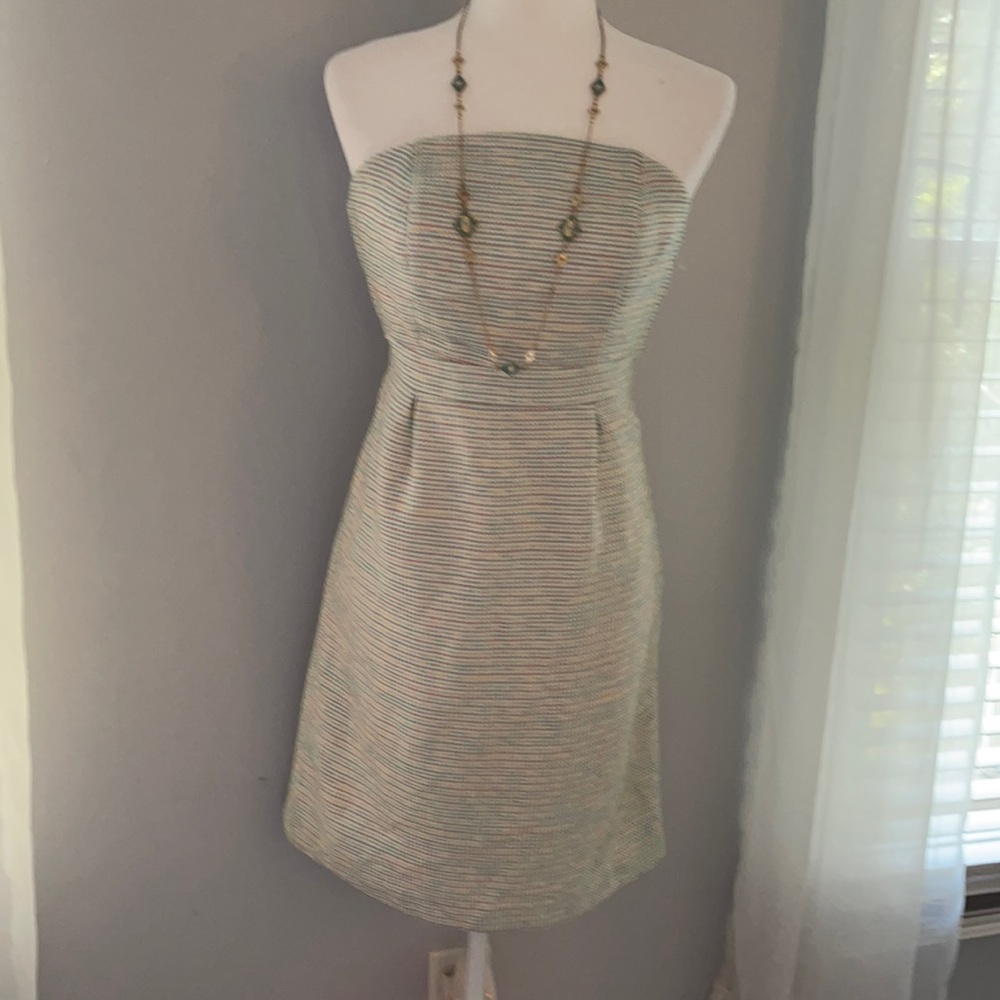 Merona Tweed Multi-Color Strapless Dress